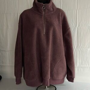 Ava & Viv Sherpa quarter zip sweatshirt